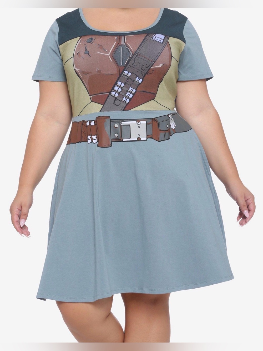 Her Universe Star Wars Mandalorian, bounty, hunter skater cosplay dress XL